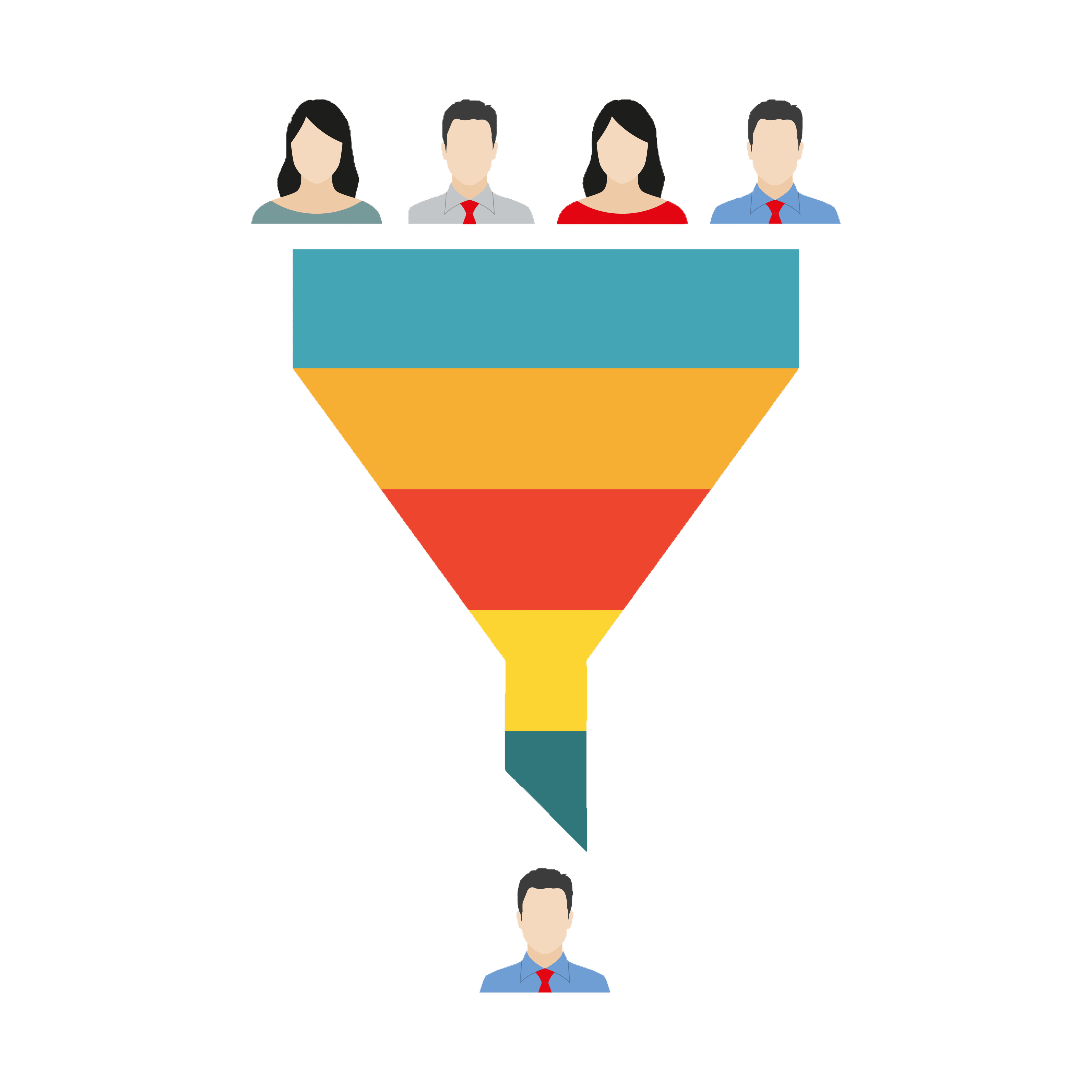 conversion funnel illustration